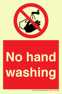 No hand washing